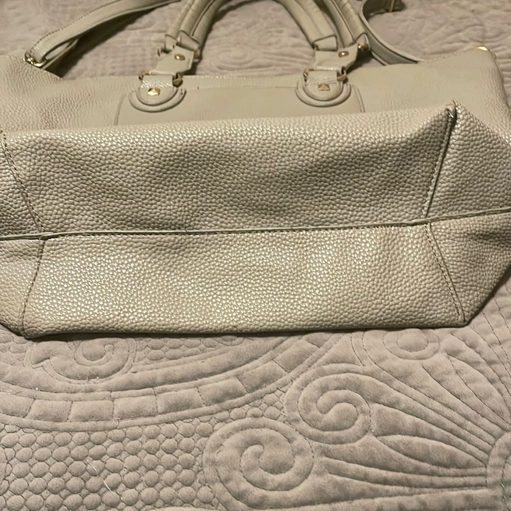 BCBG Beige Vegan Leather Tote Bag - Picture 10 of 15